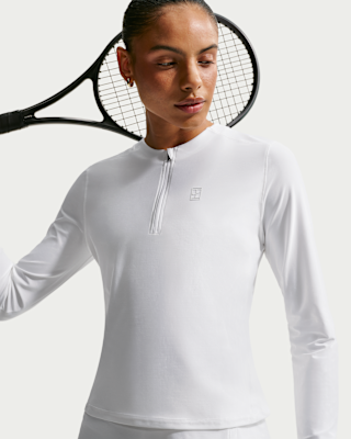 NikeCourt Advantage Women's Dri-FIT Mid-Layer Tennis Top. Nike.com